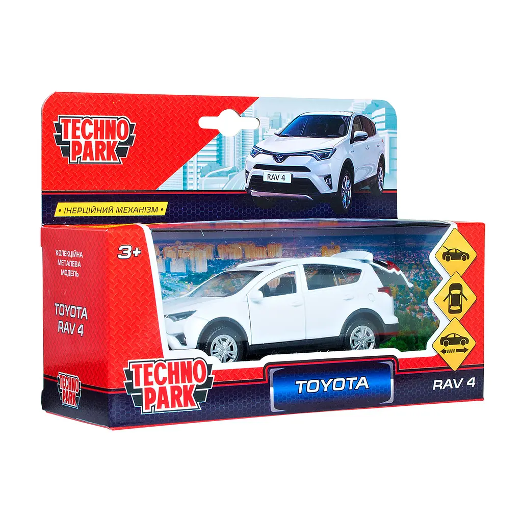 Автомодель Technopark Toyota Rav4, белый (RAV4-WH) - фото 4