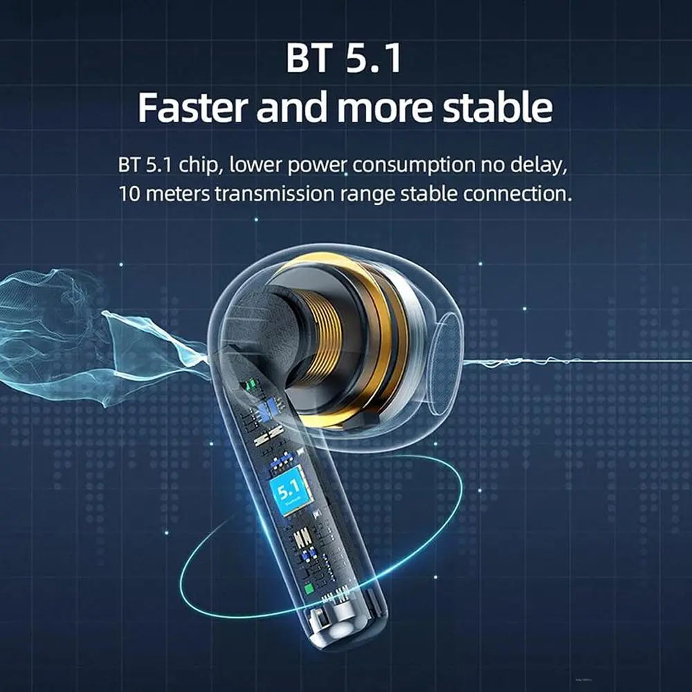 Беспроводные наушники Hoco EW09 TWS Bluetooth 5.1, с микрофоном, черные - фото 5