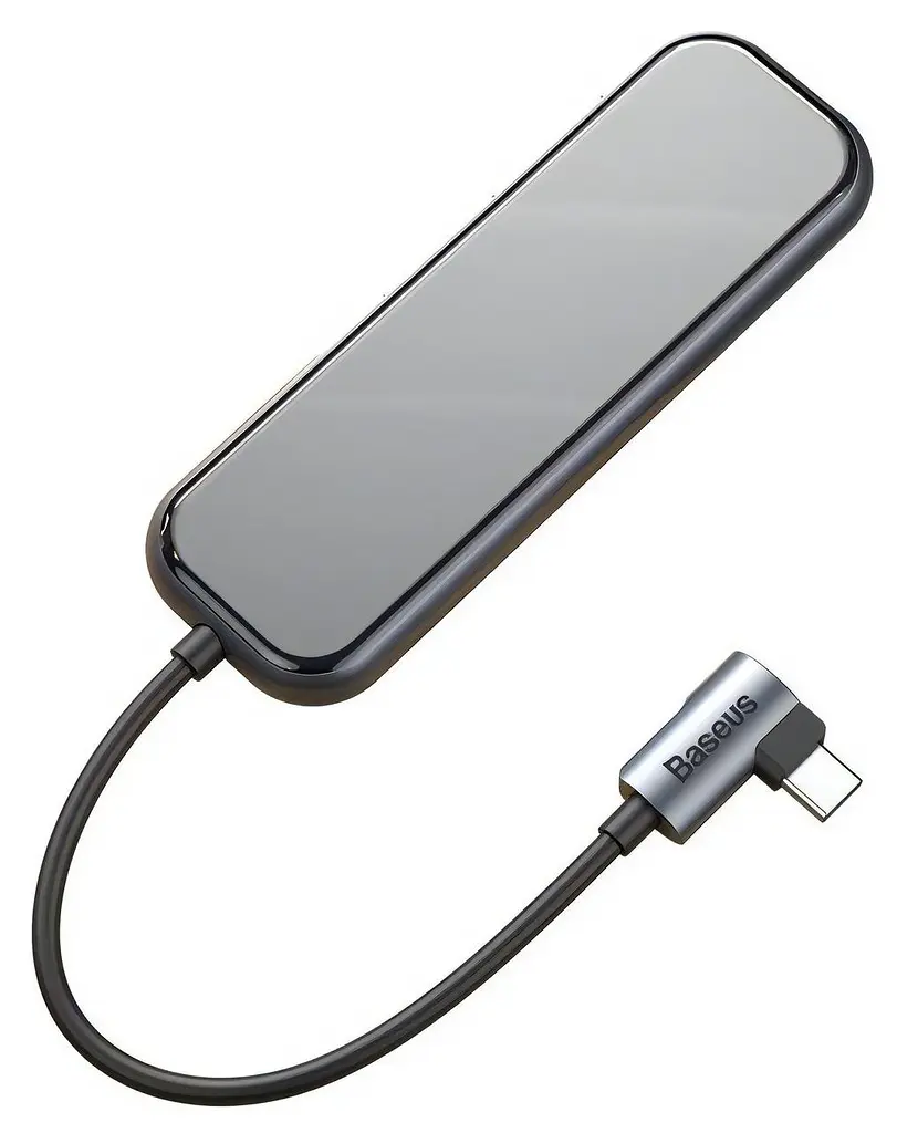 Мультіпортовий адаптер USB Хаб Baseus Multi-functional HUB 3USB3.0/HD4K/PD Gray CAHUB-BZ0G - фото 3