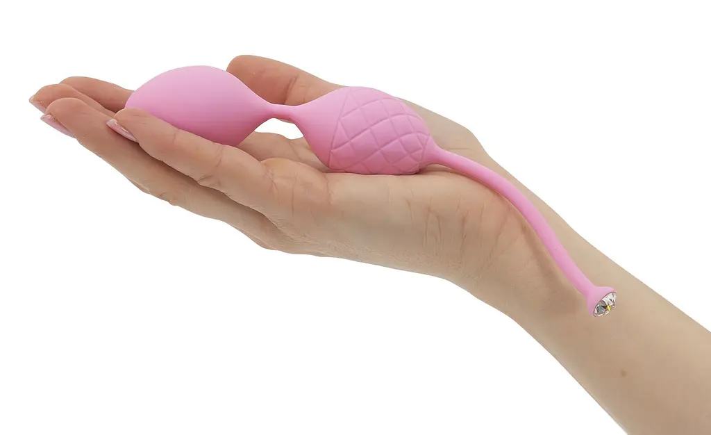 Розкішні вагінальні кульки PILLOW TALK - Frisky з кристалом, діаметр 3,2 см, вага 49-75 гр Колір: Рожевий - фото 4