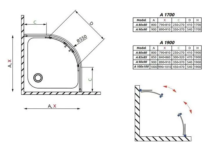Душова кабіна Radaway Premium Plus A 90x90x190 скло коричневе 30403-01-08N - фото 4