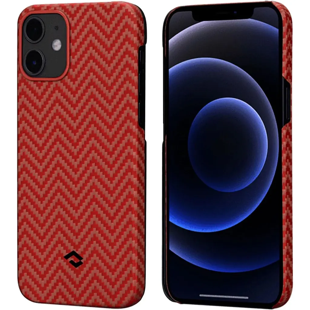 Чохол-накладка Pitaka MagEZ Case Herringbone Red/Orange для iPhone 12 mini (KI1207) - фото 2