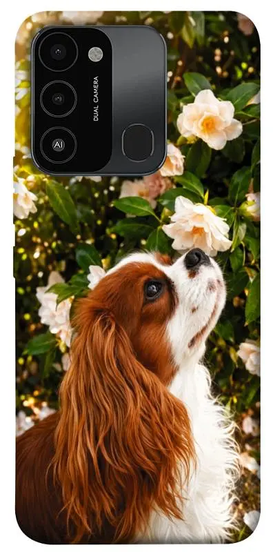 TPU чохол Demsky Flower spaniel для TECNO Spark 8C