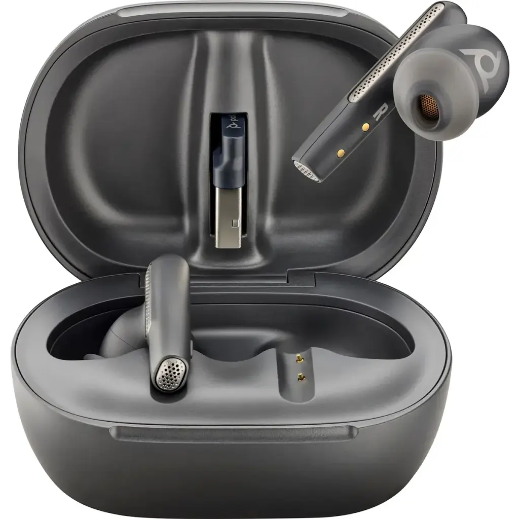 Наушники TWS Poly Voyager Free 60+ Earbuds + BT700A + TSCHC Black - фото 2