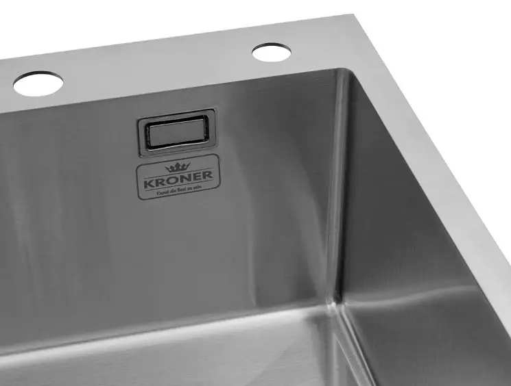 Кухонна мийка Kroner KRP Gebürstet - 7848RHM (3,0/1,0 мм) (CV030022) - фото 5