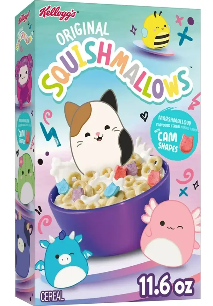 Сухий сніданок Kellogg's Squishmallows Breakfast Cereal Original with Marshmallows 328г
