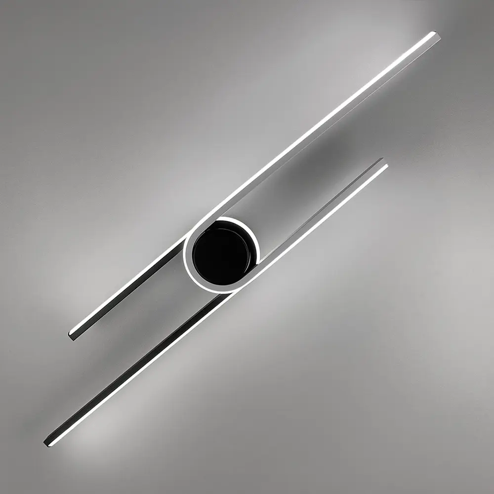 Настінний LED світильник білий з чорним Line F WM 30-800 BK - фото 2