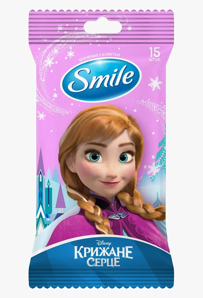 Серветка SMILE волога "Frozen" MIX WHITE, 15шт. - фото 3