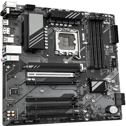 Материнська плата LGA1700, Gigabyte B760 DS3H WIFI6E GEN5, B760, 4xDDR5, Int.Video(CPU), 4xSATA3, 2xM.2, 1xPCI-E 5.0 x16, 4xPCI-E 3.0 x16, Realtek 7.1, Realtek GbE, WiFi 6E, Bluetooth 5.3, 5xUSB 3.2 / 8xUSB 2.0, HDMI/DP, ATX - фото 2