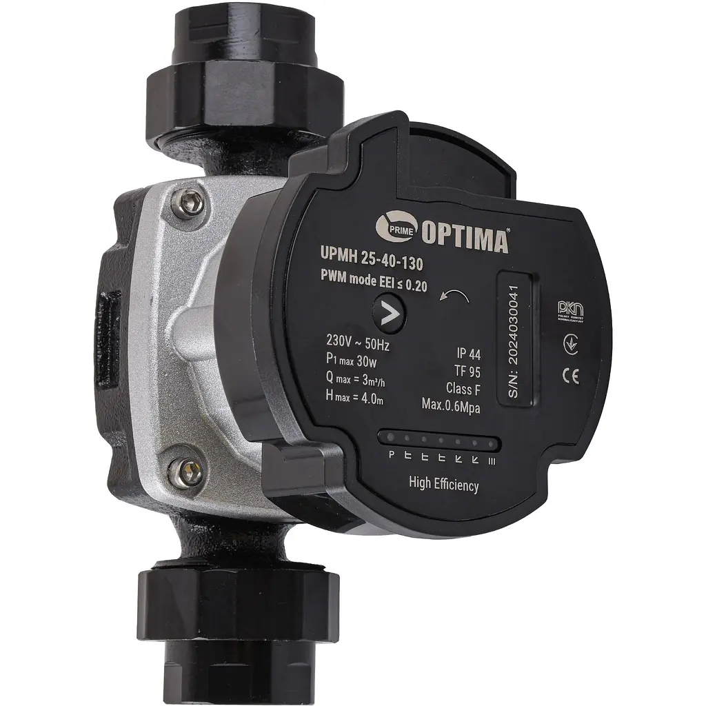 Насос циркуляційний енергоощадний Optima Prime UPMH 25-40AUTO 130 мм + гайки - фото 2