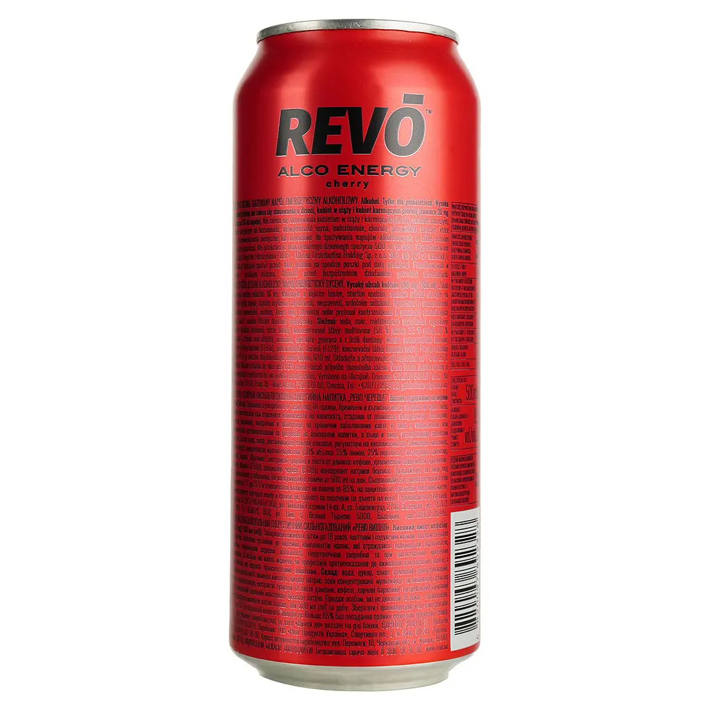 Уцінка. Напій енергетичний Revo Вишня, 8,5%, ж/б, 0,5 л (470926) - фото 4