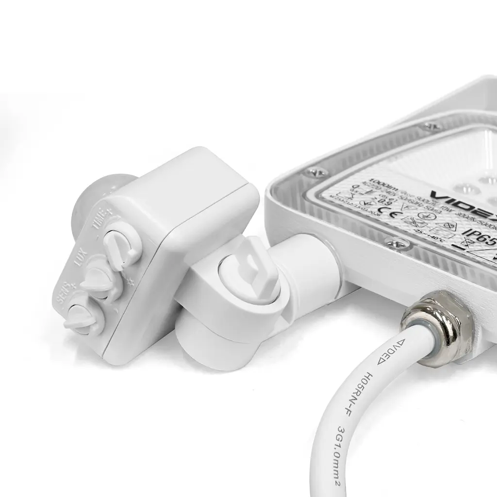 Прожектор Led Videx F5 10W 3000-5000-6500K з датчиком руху 230V білий (VL-F5-010CW-S)  - фото 4