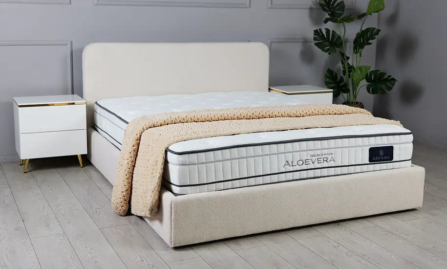 Ліжко 1,8 Ego Home Катрін молочне з підйомним механізмом - фото 5