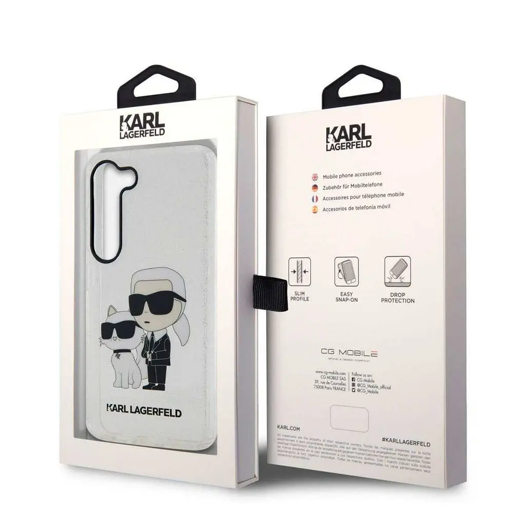 Чехол Karl Lagerfeld IML Glitter Karl and Choupette NFT для Samsung Galaxy S23 Прозрачный - фото 6