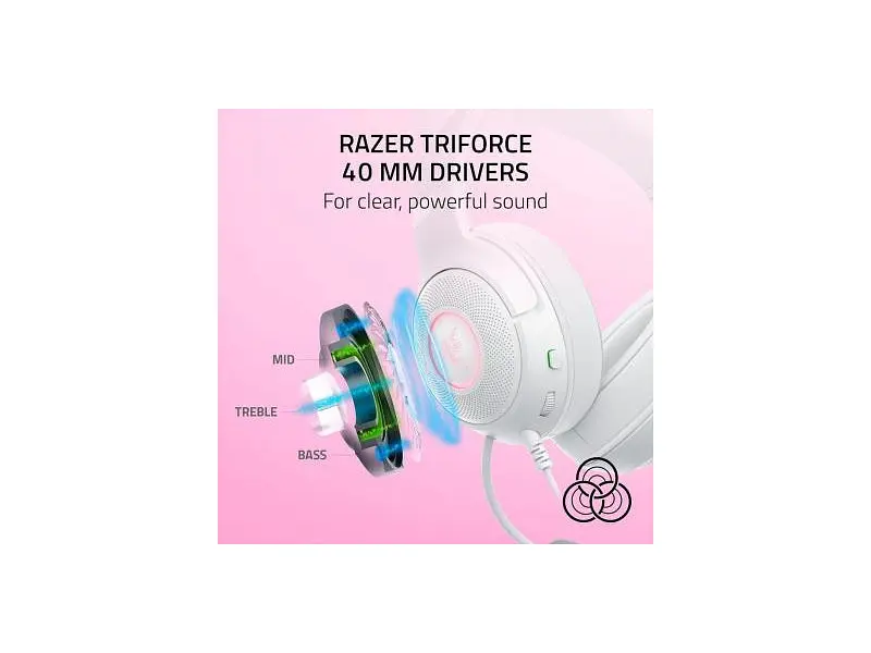 Навушники з мікрофоном Razer Kraken Kitty V2 White (RZ04-04730600-R3U1) - фото 8