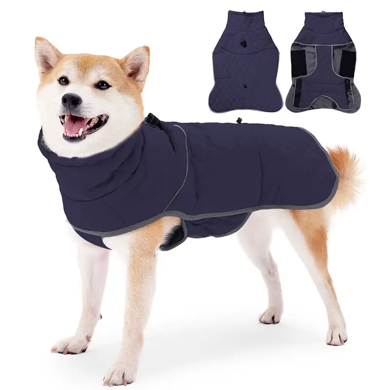 Зимова куртка для собак Wan Talk High Quality Winter Dog Clothes, Navy Blue, S