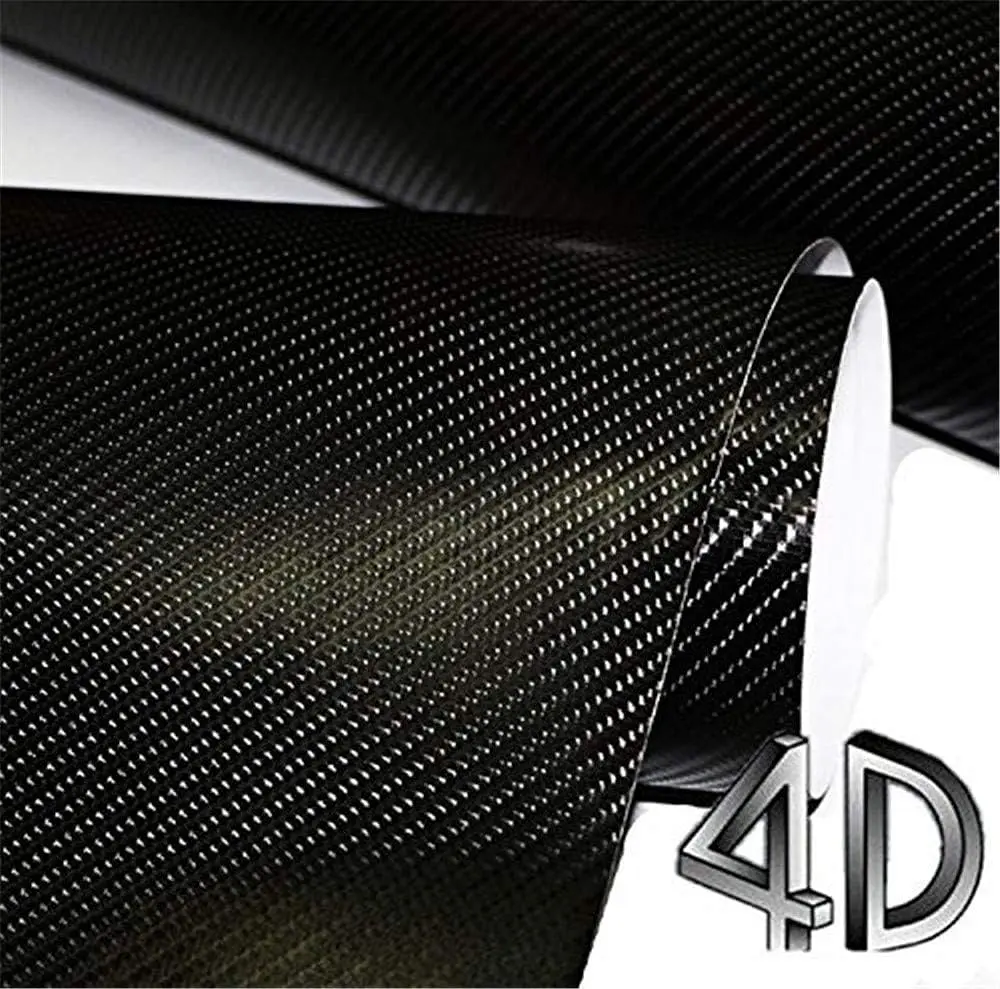Карбонова плівка 4D з мікроканалами 1.52 Метра х 10 см Глянець Чорний (CL-4DCF-01) - фото 4