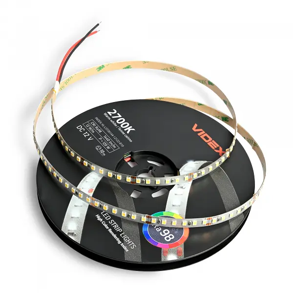 LED Лента VIDEX DC12V 120W 10M 2700K Ra98 IP20 (VL-LST28144-12122-B10) - фото 2