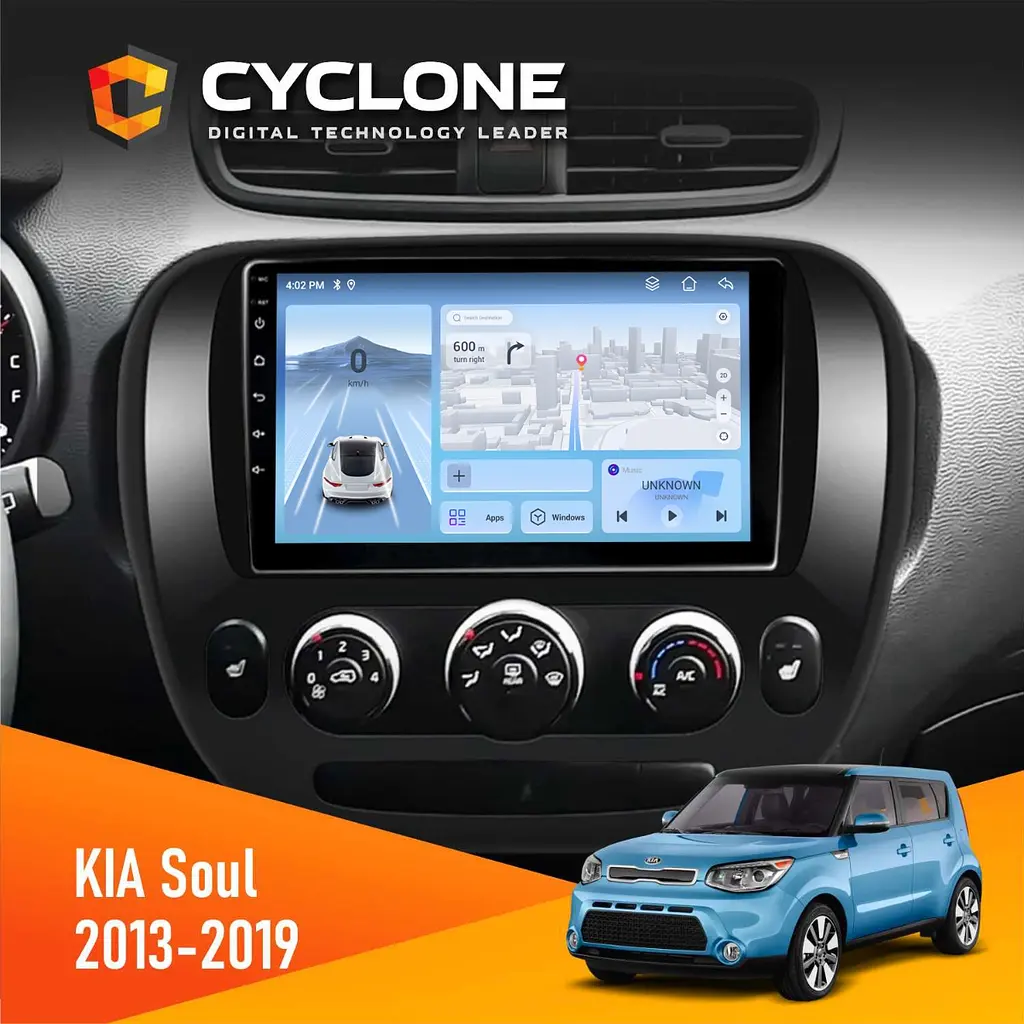 Штатна магнітола KIA Soul 2013-2019 Conditioner Cyclone C9-012 4x64, DSP, 4G Cyclone (НФ-00008132)