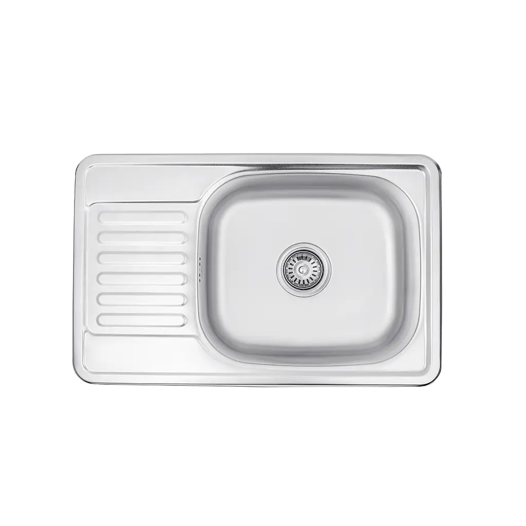 Кухонна мийка Kroner KRP Satin - 6642 (0,8 мм) (CV025281)