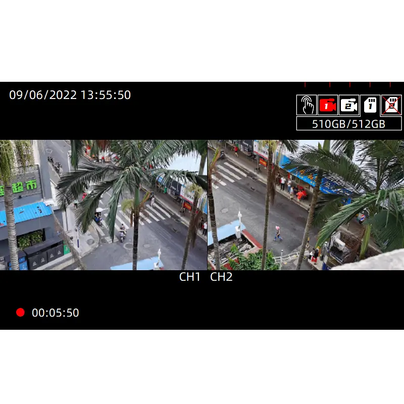 Мобільний AHD відеореєстратор на 2 камери Pomiacam HD DVR для таксі, автобусів, вантажівок, 5 Мп, SD до 128 Гб, пульт (100399) - фото 7