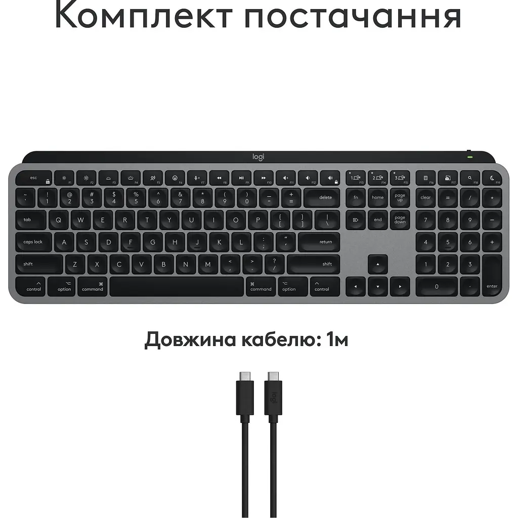 Клавіатура Logitech MX Keys S for Mac Space Grey (920-011637) [138844] - фото 12