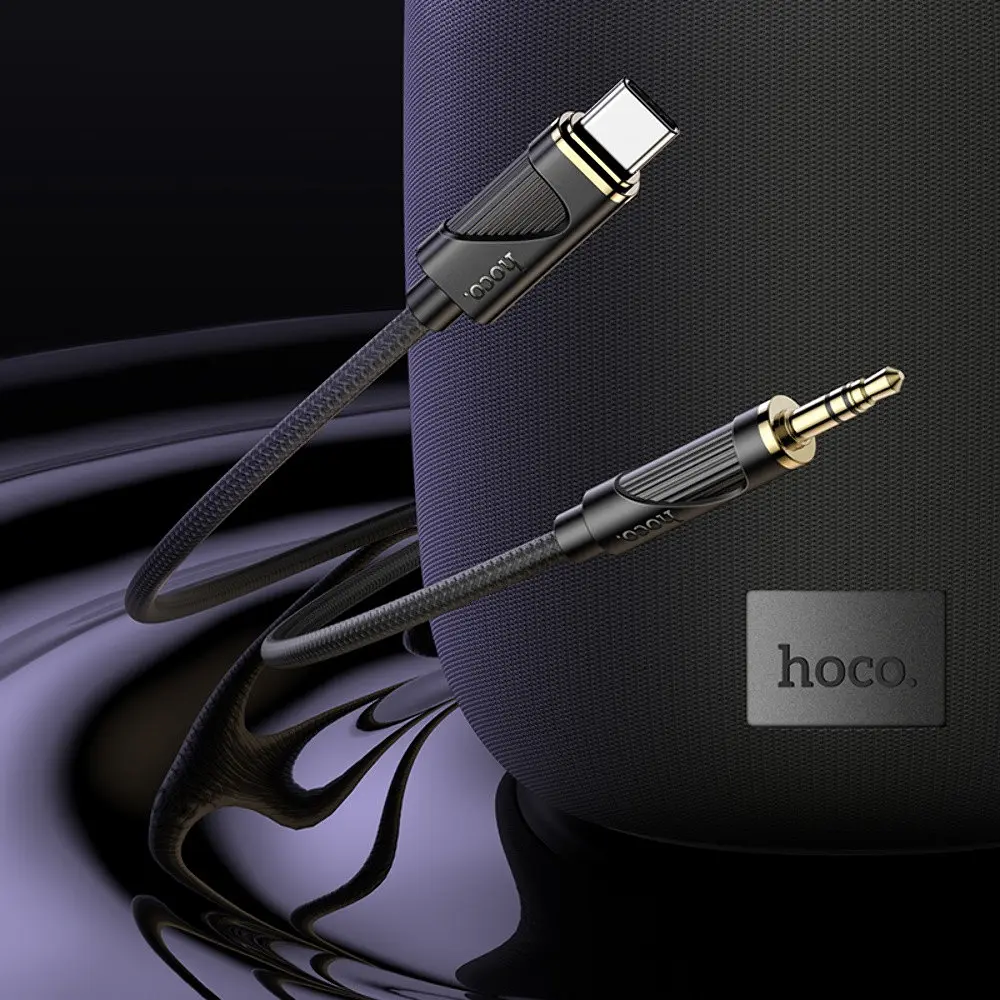 AUX кабель Hoco UPA30 Type-C to Jack 3.5 1 м чорний - фото 3