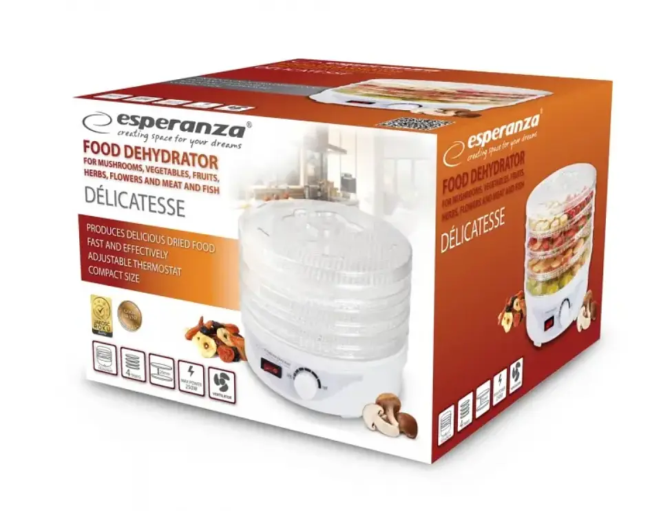 Сушарка для фруктів овочів грибів і снеків Esperanza EKD 003 Delicatesse - фото 4