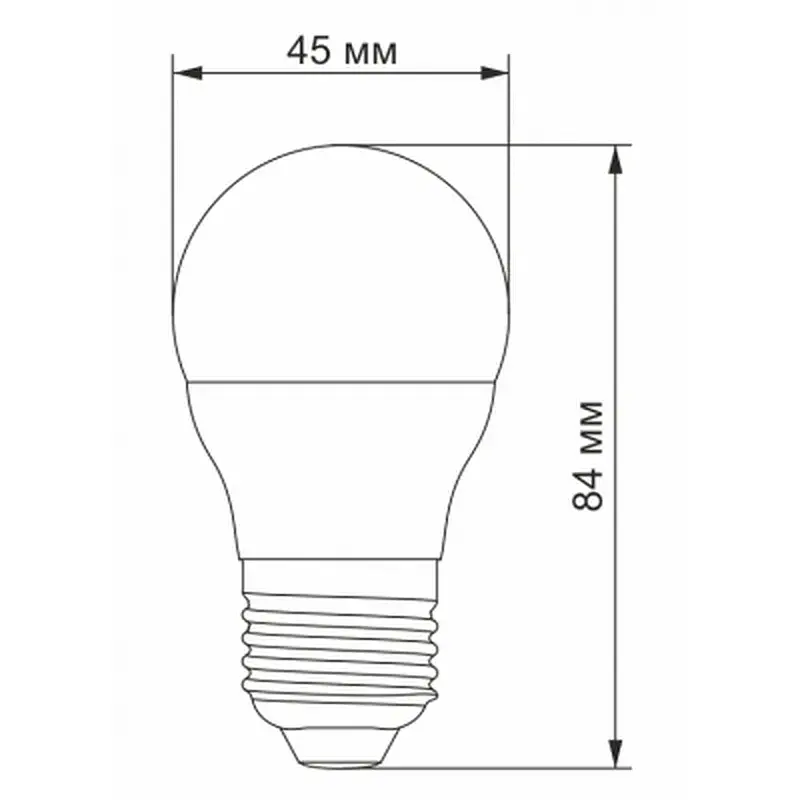 Лампочка TITANUM Filament G45 4W E27 4100K (TLFG4504274) - фото 3