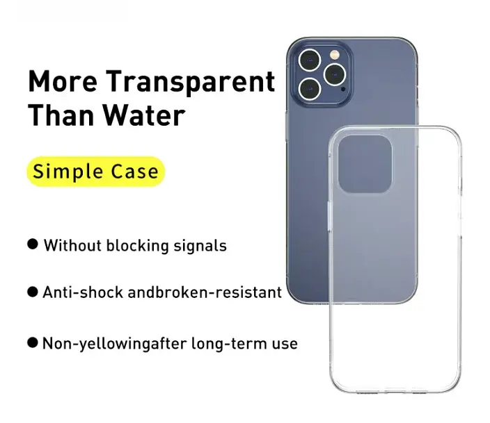 Чохол Baseus Simplicity Series Case для Apple iPhone 12 Pro (6.1) Transparent [57498] - фото 3