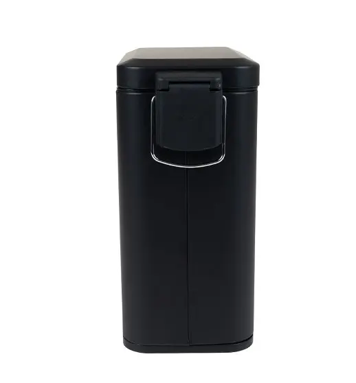 Відро для сміття Zerix Sansa-TC0105 Black з плавним закриттям прямокутне 5 л чорний (ZX5894)  - фото 4