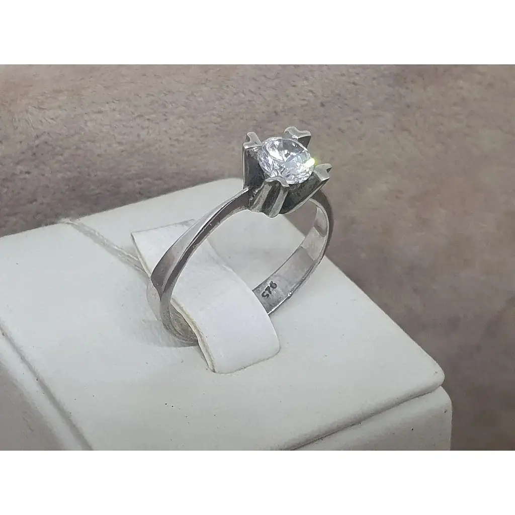 Срібне кільце Гранд Стиль з фіанітами. К1001 18 - фото 3