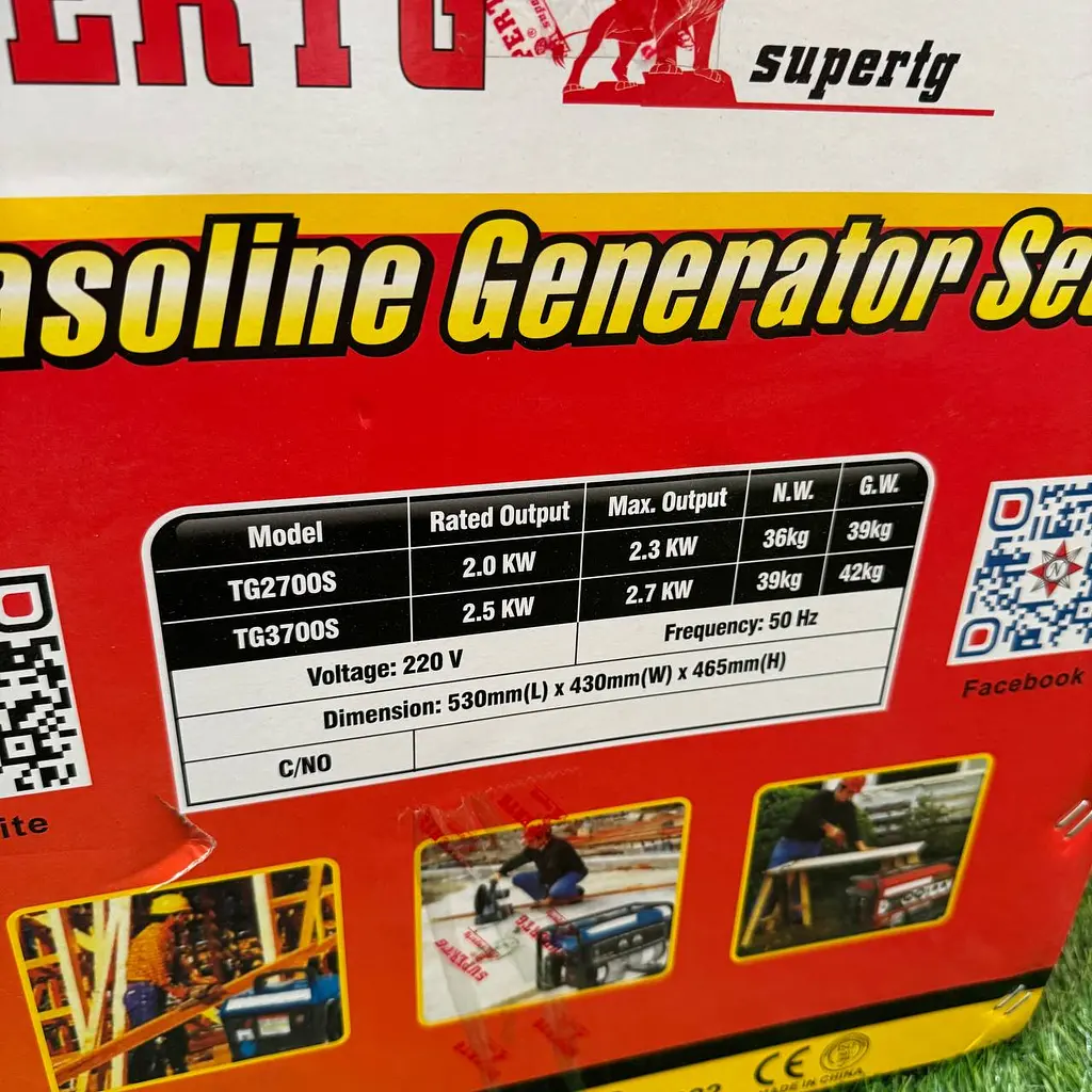 Генератор бензиновий SUPERTG TG3700C (2.7 КВТ) ручний стартер - фото 10