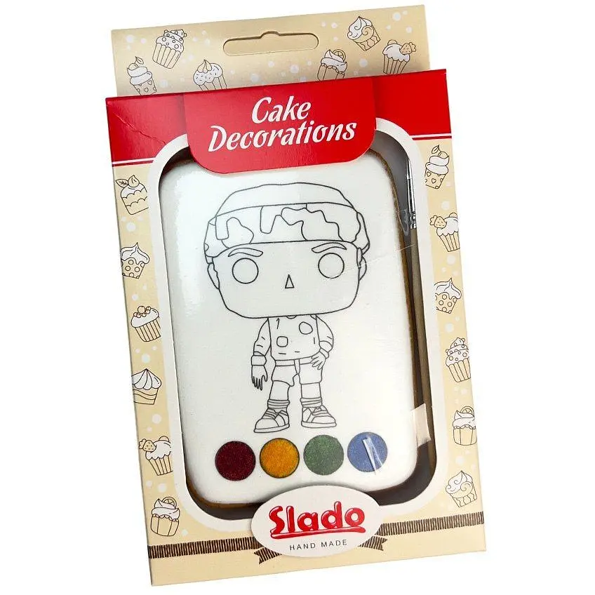 Набір медово-імбирний пряник Slado Листівка з пензликом 90 г - фото 5