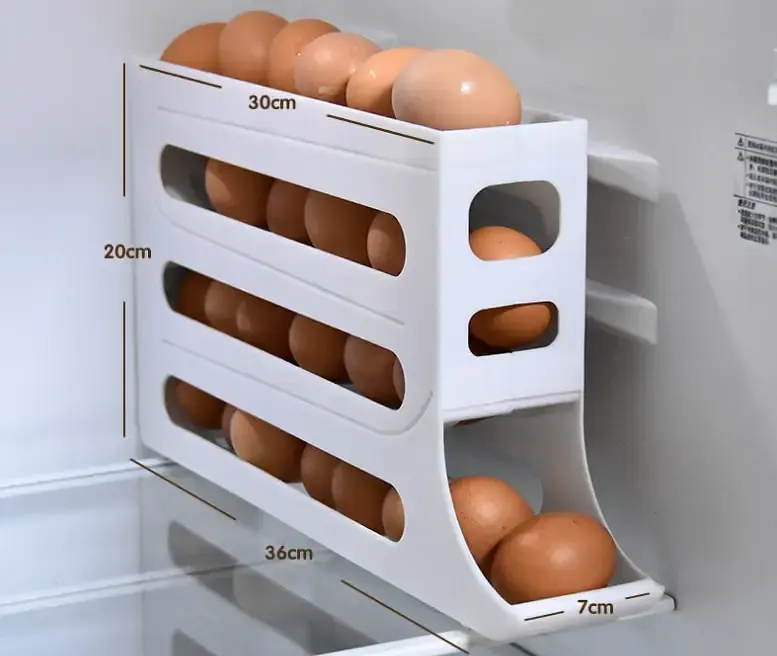 Підставка для зберігання яєць 4 яруси 30 × 19 × 7 см - фото 3