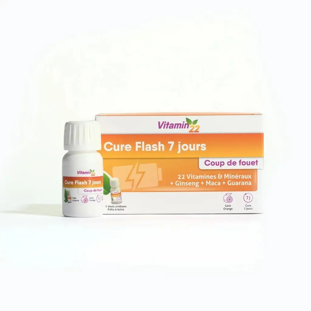 Вітамінно-тонізуючий бустер Vitamin’22 Cure Flash 7 days 7 флаконів-доз - фото 4