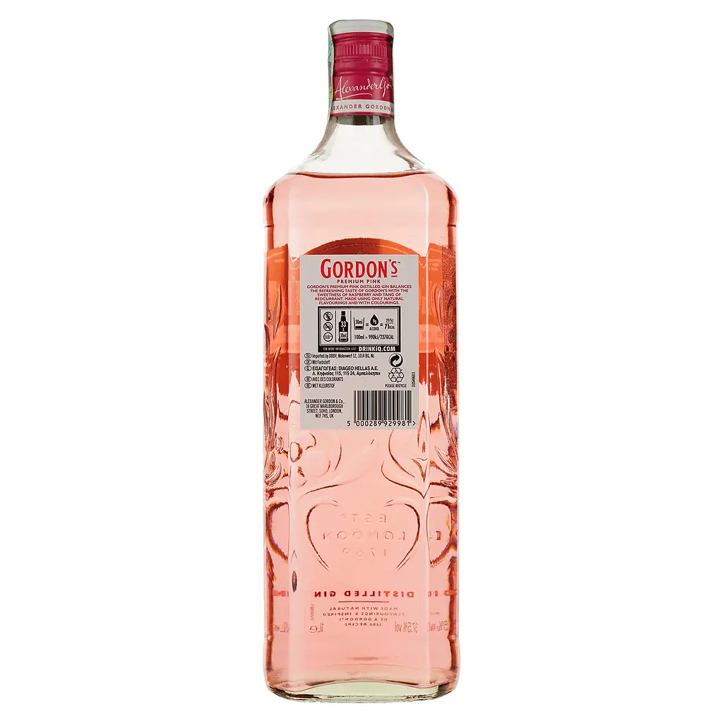 Алкогольный напиток Gordon's Premium Pink 37.5% 1 л - фото 2