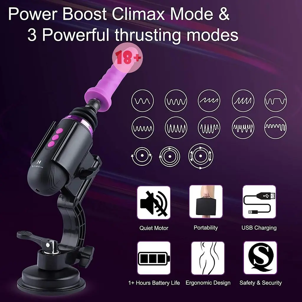 Секс-машина Hismith Mini Capsule Sex-Machine with Strong Suction APP - фото 7