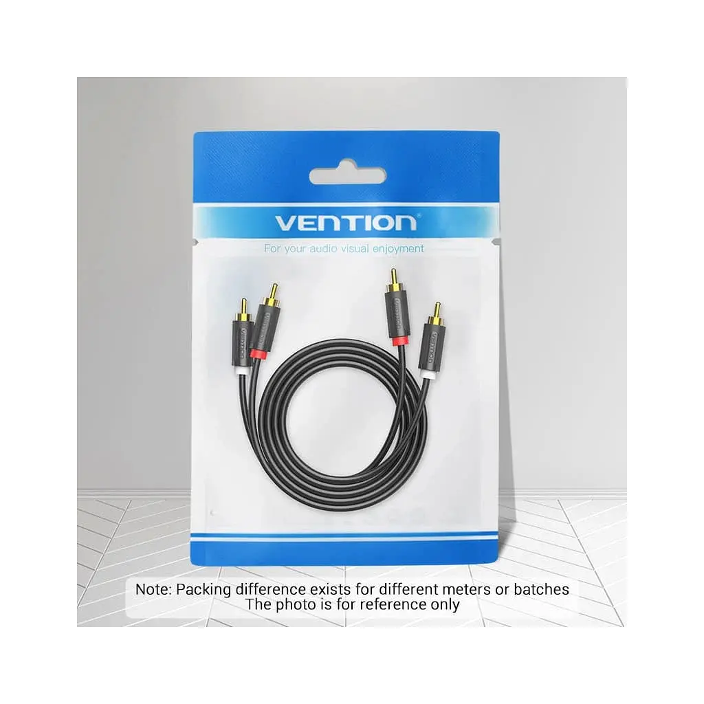 Кабель мультимедійний 2xRCA M to 2xRCA M 1.5m black Vention (BCMBG) - фото 4