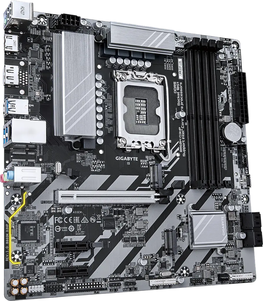Материнська плата Gigabyte B860M D3HP LGA 1851 (B860M D3HP) - фото 2