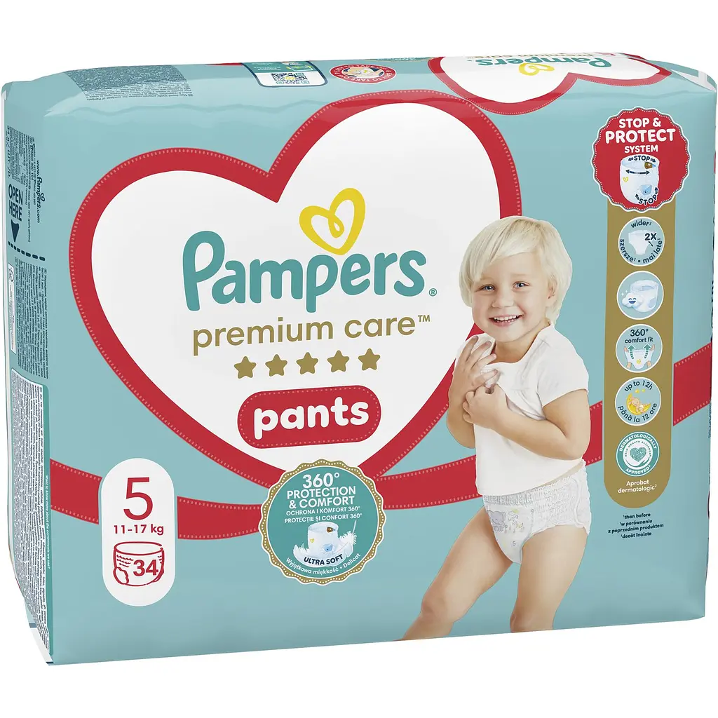 Подгузники-трусики Pampers Premium Care Pants Размер 5 (11-17 кг) 34 шт.  - фото 2