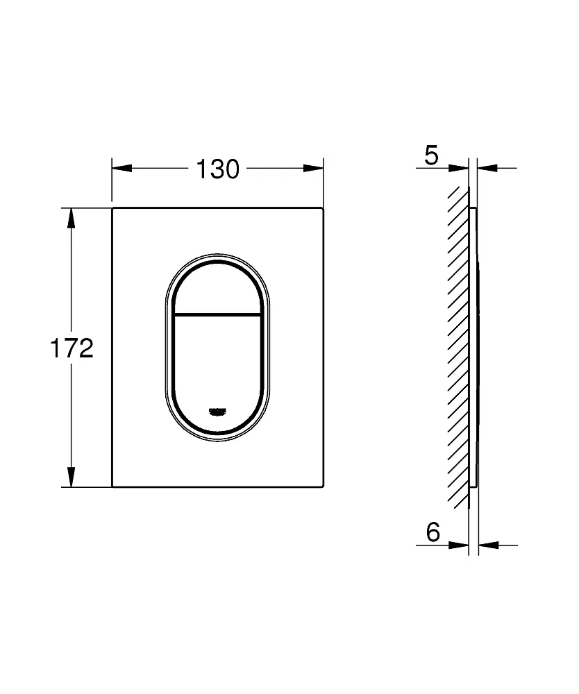 Панель змиву для прихованого бачка Grohe Arena Cosmopolitan S 37624DA0, Теплый закат - фото 2