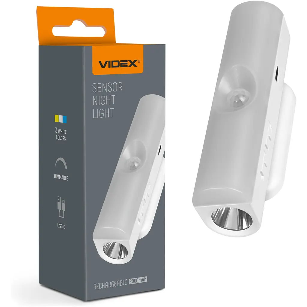 LED Світильник акумуляторний з датчиком руху VIDEX (VL-NL108W)