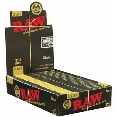Папір для самокруток Raw Black Ultra Thin Papers 1 ¼ - фото 4