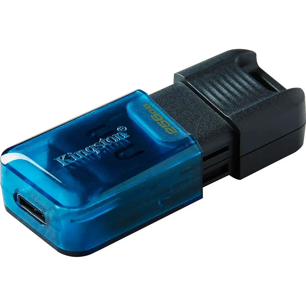 USB флеш-накопитель Kingston DataTraveler 80 M 256GB USB-C 3.2 Gen 1 Blue/Black [DT80M/256GB] [90938] - фото 2