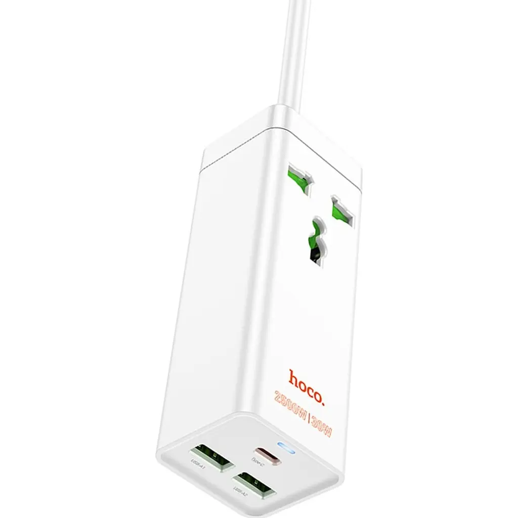 Мережевий фільтр Hoco AC9A Talent PD30W White [601641] [122405] - фото 3