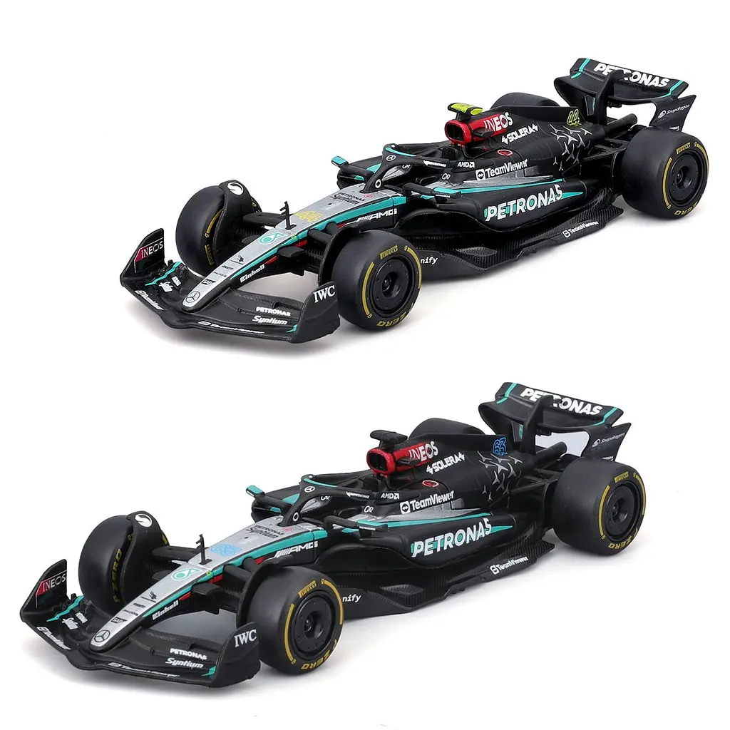 Автомодель Bburago Mercedes-AMG F1 W15 Performance 2024 1:43 (18-38208) - фото 4