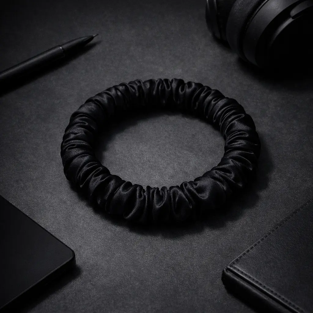 Набір з 5 штук шовкових резинок для волосся Чумацький Шлях - обери настрій - Choose Your Mood - Розмір S (1239-02) - фото 4