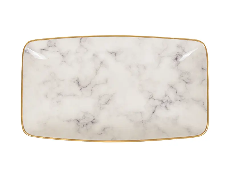 Набор блюд Alba ceramics Marble 3 шт. серый (769-027) - фото 3