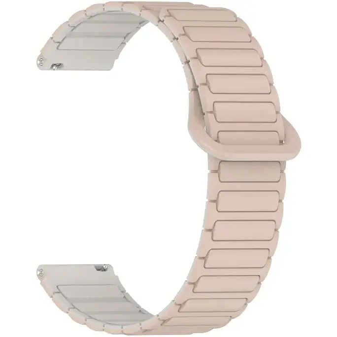Ремінець DK CDK для Samsung Watch (R810 / R815) 42mm 20mm Silicone Shaped Magnetic (018822) (pink sand / grey)